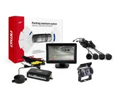 Amio Parkavimo pagalbos sistema TFT01 4,3" su HD-501-IR kamera, 4 juodi jutikliai