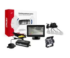 Amio Parkavimo pagalbos sistema TFT01 4,3" su HD-501-IR kamera, 4 sidabro spalvos jutikliai