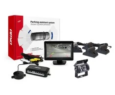 Amio Parkavimo pagalbos sistema TFT01 4,3" su HD-501-IR kamera, 4 juodi jutikliai, sunkvežimiams