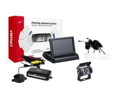 Amio Parkavimo pagalbos sistema TFT02 4,3" su HD-501-IR kamera, 4 balti jutikliai
