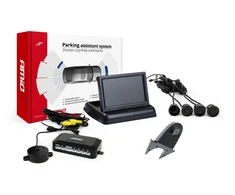 Amio Parkavimo pagalbos sistema TFT02 4,3" su HD-502-IR kamera, 4 juodi sensoriai