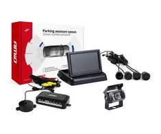 Amio Parkavimo pagalbos sistema TFT02 4,3" su HD-501-IR kamera, 4 juodi jutikliai