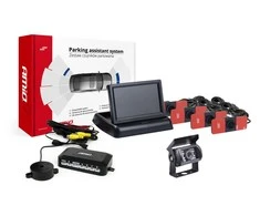 Amio Parkavimo pagalbos sistema TFT02 4,3" su HD-501-IR kamera, 4 juodi jutikliai, vidinis montavimas