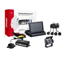 Amio Parkavimo pagalbos sistema TFT02 4,3" su HD-501-IR kamera, 4 juodi jutikliai GOLD