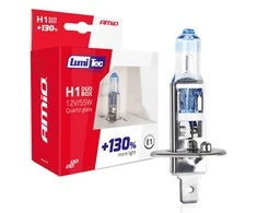 Halogeninės lemputės H1 12V 55W „Lumitec Limited“ +130% „Duo Amio-01404“