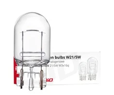 Halogeninės lemputės T20 W21W W3x16D 12V 10 vnt. amio-02551