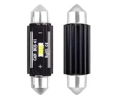 Żarówki led canbus 1860 1smd ultrabright festoon c5w c10w c3w 41mm baltas 12v 24v amio-02444