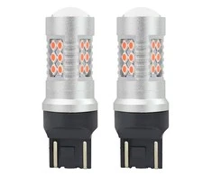 LED lemputės Canbus 24SMD T20 WR21/5W raudonos 12V 24V amio-02581