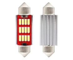 Amio LED lemputės Standard BA9s 3xSMD 7020 12V 2vnt.