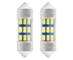 Żarówki led standard 3014 9smd festoon c5w c10w c3w 31mm baltas 12v amio-01089