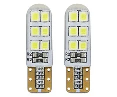 Żarówki led standard t10 w5w 12xsmd 2835 12v silikon amio-01095