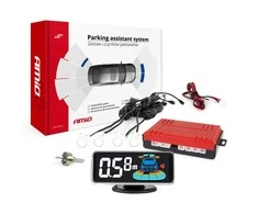 Parkavimo pagalbos sistema LED-GRAF 3D, 4 balti jutikliai 21,5 mm AMIO-03188