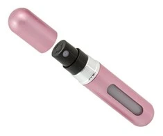 Ag352C Kelioninis aliuminio kvepalų purkštuvas, rožinis, 5 ml