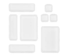 Ag641C Plastikinė dežutė, 8 vnt., baltas