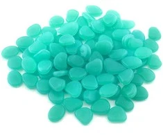 Apte Šviečiantys akmenėliai, 100 vnt., mėlyni, 2-3 cm
