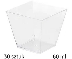 Ag722 30 permatomų puodelių rinkinys