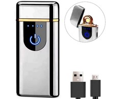 ATL Zapalinis AG773B su USB įkrovimu, sidabrinis