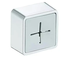 Ag797 Sieninis rankšluosčių laikiklis su silikoniniu įdėklu, 4.5x4.5x2.5 cm, baltas