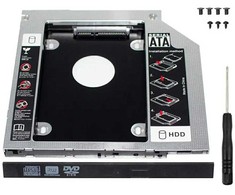 Ak184B 2,5 colio HDD/SSD dėklas nešiojamam kompiuteriui, 9,5 mm