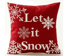 Aptel Pagalvės užvalkalas Let It Snow, 44x44 cm, veliūras