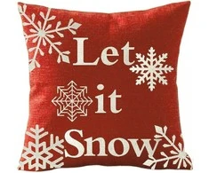 Aptel Pagalvės užvalkalas Let It Snow, 44x44 cm, veliūras