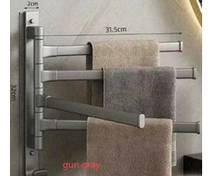 Da261A Aliumininis rankšluosčių laikiklis su reguliuojamais ilgiais , 31,5 cm, pilkas