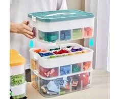 ATL DA326D Dėžutė-konteineris blokeliams, 5 sluoksnių, mėlyna