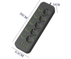 ATL DA714A PRZEDŁUŻACZ ZASILAJĄCY 5M 4xUSB