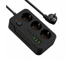 ATL DA714B Przedłużacz zasilający 3m 6xusb