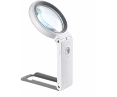 ATL DA716 Lupa szkło powiększające do czytania składane led 2w1 30x 10x