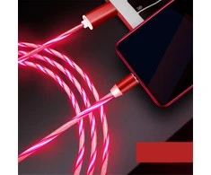 Aptel Maitinimo laidas Magnetinis LED kabelis - laidas 3in1, raudonas