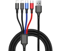 Kk25 Įkrovimo kabelis 4 viename, 120 cm