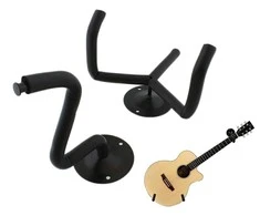 Sg1B Sieninis gitarų laikiklis, dviejų dalių, juodas