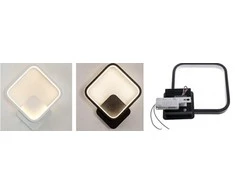 Sieninis šviestuvas ATL Sieninis LED šviestuvas ZD113A, 14W, 20x20 cm, juodas