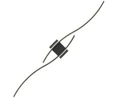 ATL Juodos spalvos LED sieninis šviestuvas 60 cm