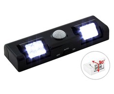 ATL LED Lempa su judesio ir prieblandos jutikliu, 8 LED, juoda