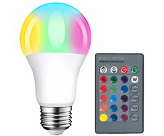 ATL LED lemputė RGB E27 su nuotolinio valdymo pultu, 3W