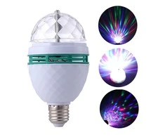Zd7F Disco lemputė RGB LED, įvairių spalvų