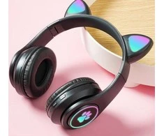 Aptel Belaidės ausinės ZS7F su LED kačių ausimis ir Bluetooth 5.0, juodos