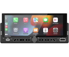 Automagnetola Kruger &amp; Matz KM2017 1DIN CarPlay/AndroidAuto automobilio radijas