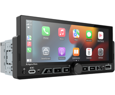 Automagnetola Kruger &amp; Matz KM2017 1DIN CarPlay/AndroidAuto automobilio radijas