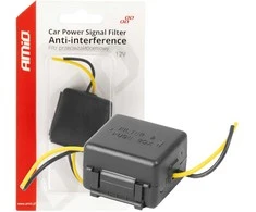 Automobilinis trukdžių šalinimo filtras su stikline saugiklio apsauga 12V AMIO-04099
