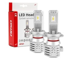 LED automobilių lemputės x1 serija h7 6500k canbus amio-02966