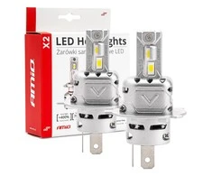 LED žibintų lemputės X2 Series H4/H19 AMiO-02972