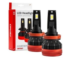 LED žibintų lemputės X3 Series H8/H9/H11/H16 AMiO-02981
