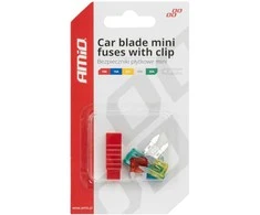 Mini peiliukų saugiklių rinkinys, 5 vnt. + ištraukiklis amio-03378