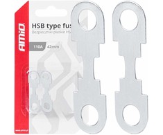 Plokščia juostinė saugiklis 2 vnt. hsb 42mm 110a amio-03503