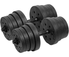 Hantle Bituminiai reguliuojamo svorio hanteliai 2 x 15 kg REBEL ACTIVE
