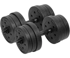 Bituminiai reguliuojamo svorio hanteliai 2x10kg REBEL ACTIVE