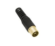 Blow 1056# Antenos kištukas tiesus, juodas, auksinis, ilgas